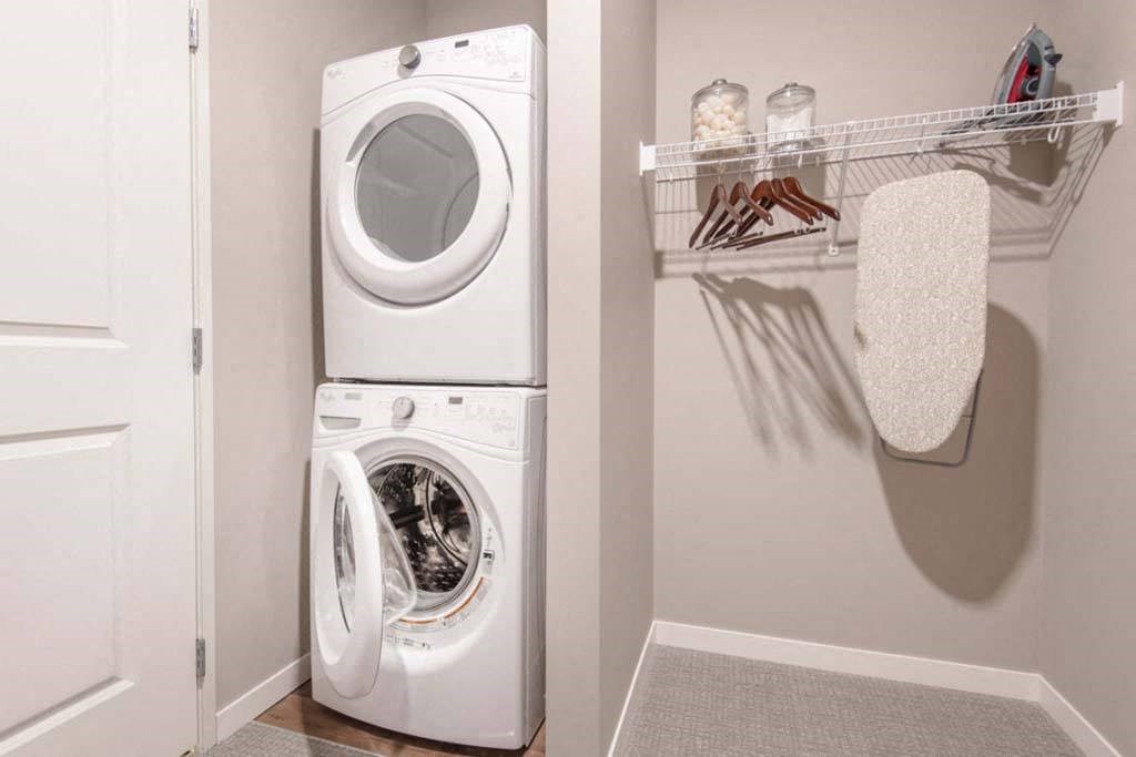 our apartments have a laundry room with a washer and dryer