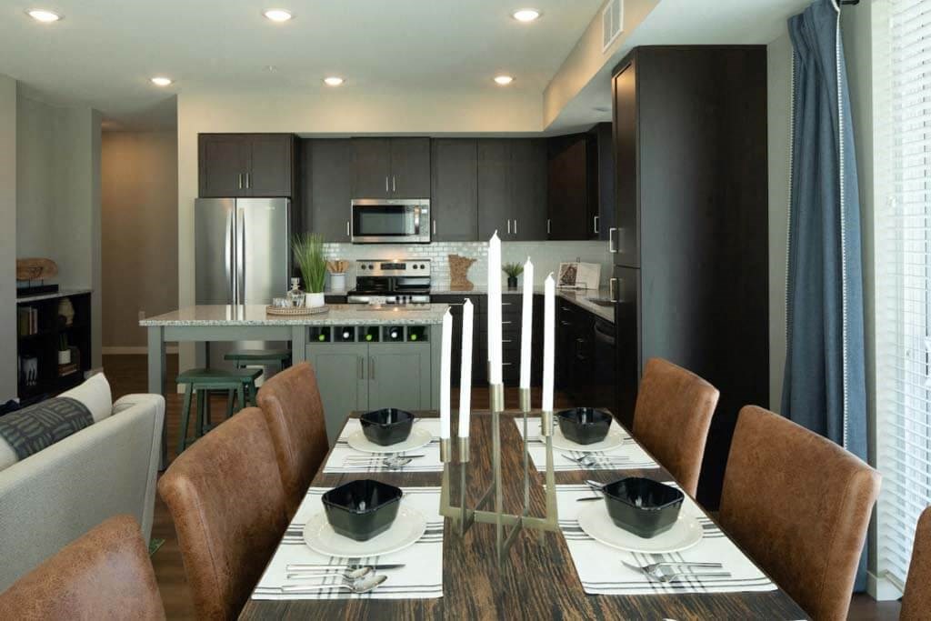 a kitchen or kitchenette at homewood suites by hilton houston stafford sugar
