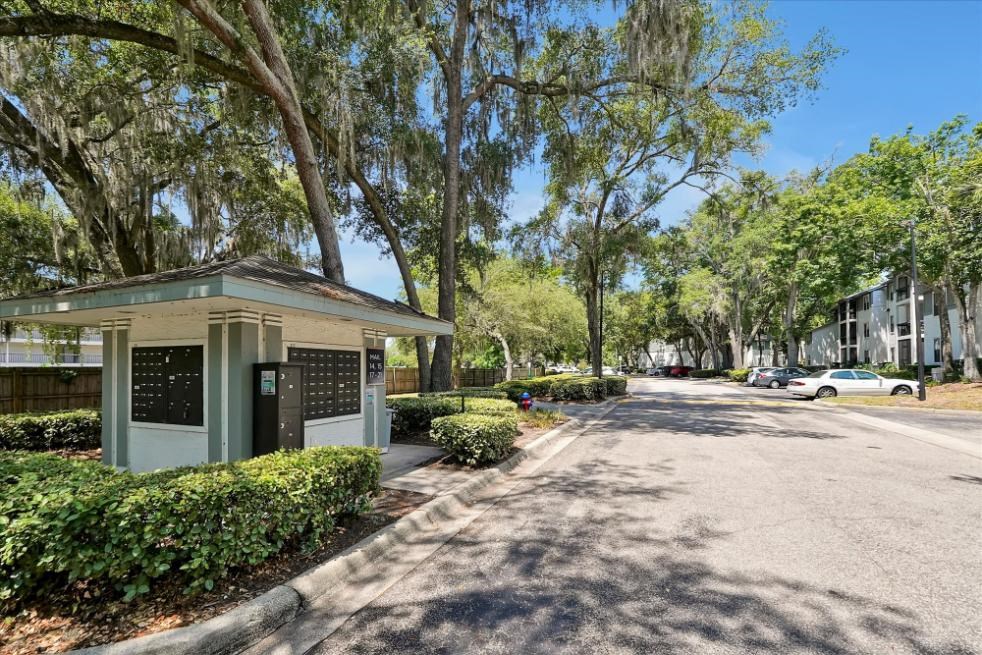 a small office on the side of a street