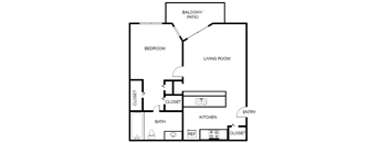 One Bedroom 477 Square Feet