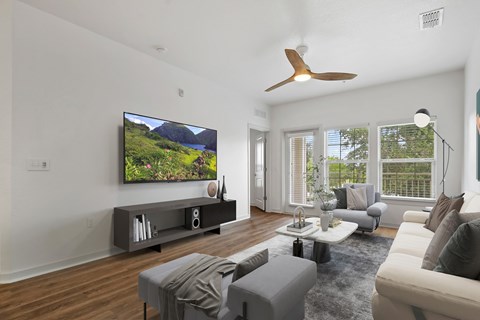 renovated living room