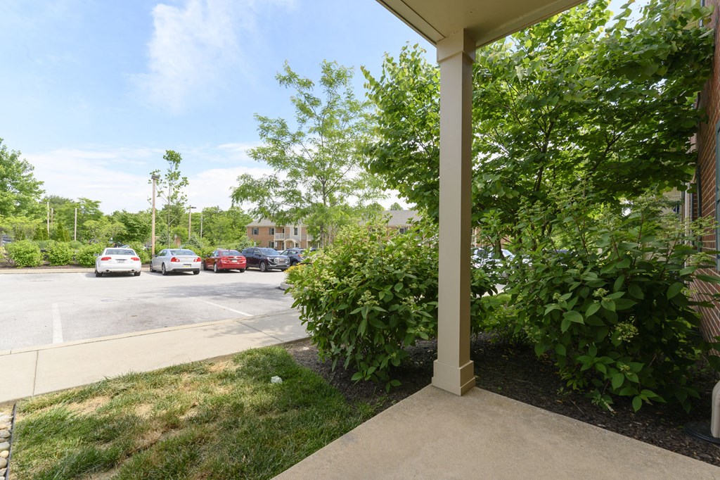 a covered porch at Corner Park