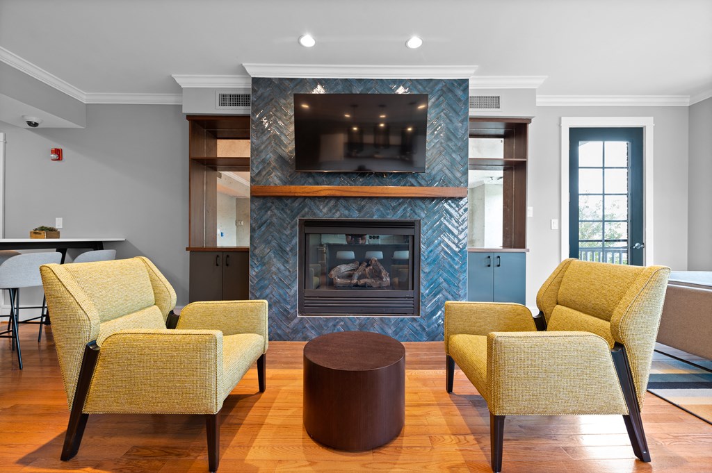 Stylish clubhouse at Claremont Apartments in Exton, PA, offering a comfortable space for residents to gather