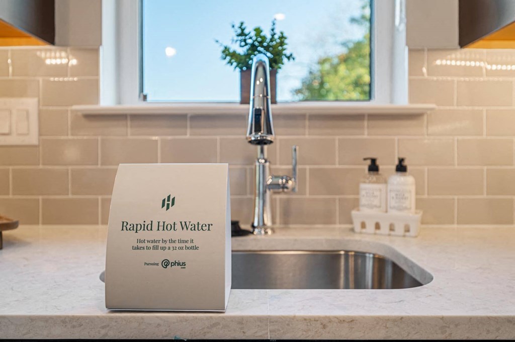 Kitchen sink with hot water functionality at Hamilton at Eagleview in Exton, PA