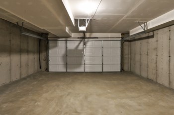 2 Car Garage Interior with Concrete Floor - Photo Gallery 4