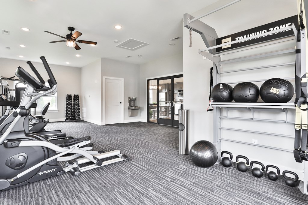 the gym at the preserve at green valley apartments
