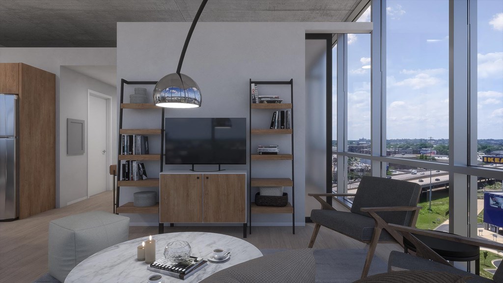 Spacious Living Area at One Foundry Way, St. Louis, 63110