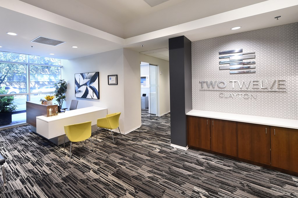 leasing office at Two Twelve Clayton, Clayton, Missouri