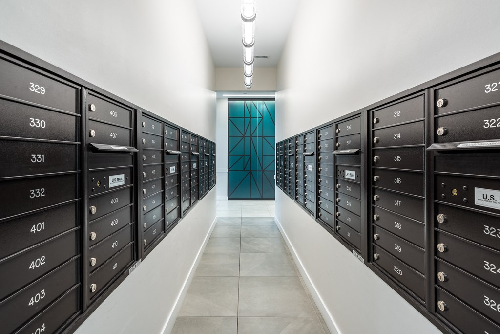 Mail room at 2200 LaSalle, St Louis