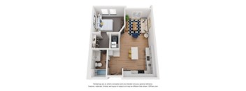 A1 Floor Plan at 2200 LaSalle, St Louis, 63104