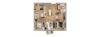 a top view of a floor plan of a house at Bemiston Place Apartments, Clayton, MO 63105
