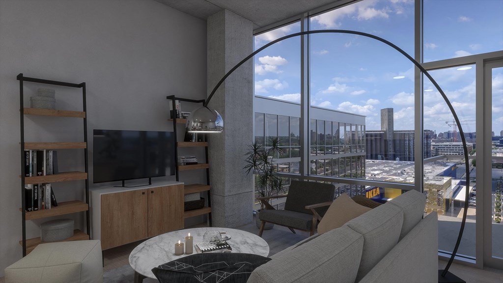 Modern Living Apartment  at One Foundry Way, St. Louis, 63110