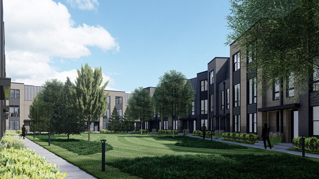 Courtyard View at The Flats & Terraces at Wildhorse Village, Chesterfield