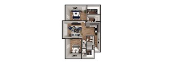 3D Floor Plan Platinum at Pure Lowell, Arkansas