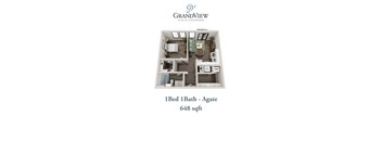 1 bed 1 bath B at GrandView Flats and Townhomes, Indiana