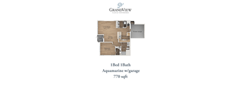 Studio 0 bath A at GrandView Flats and Townhomes, Granger, IN