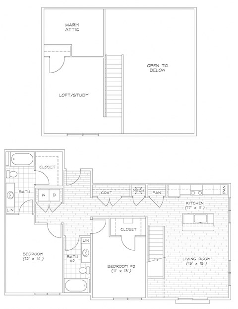B4L-Combined Floor Plan at Piazza on West Pine, Saint Louis