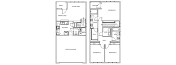3 bed 2.5 bath B at GrandView Flats and Townhomes, Granger, IN