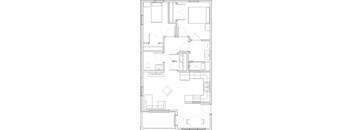 A floor plan of a house with a labeled unit A.