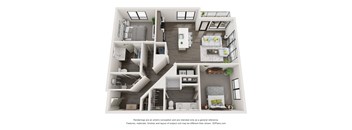 Sunset 2  Bed   2  Bath   1,141 Sq. Ft. Floor Plan at Chapter at the Streets of St Charles, Saint Charles, MO
