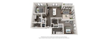 Canyon 2  Bed   2  Bath   1,161 Sq. Ft. Floor Plan at Chapter at the Streets of St Charles, Saint Charles, 63303