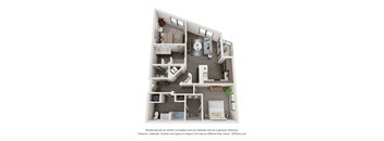 Melrose 2  Bed   2  Bath   1,187 Sq. Ft. Floor Plan at Chapter at the Streets of St Charles, Saint Charles, Missouri
