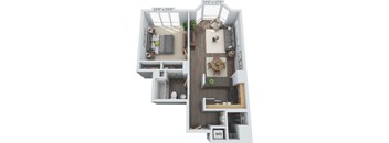 Brighton Floor Plan at Clayton On The Park, Clayton, 63105