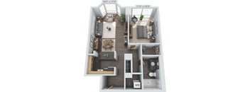 Clayton Floor Plan at Clayton On The Park, Clayton, Missouri