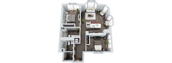 Linden Floor Plan at Clayton On The Park, Clayton, 63105