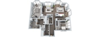 Westmoreland Floor Plan at Clayton On The Park, Clayton, MO, 63105