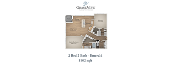 2 bedroom 2 bath G at GrandView Flats and Townhomes, Granger, Indiana, 46530