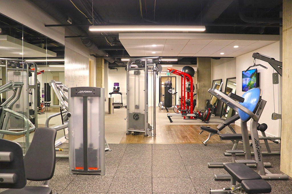 Fitness Center With Updated Equipment at The Euclid, St Louis