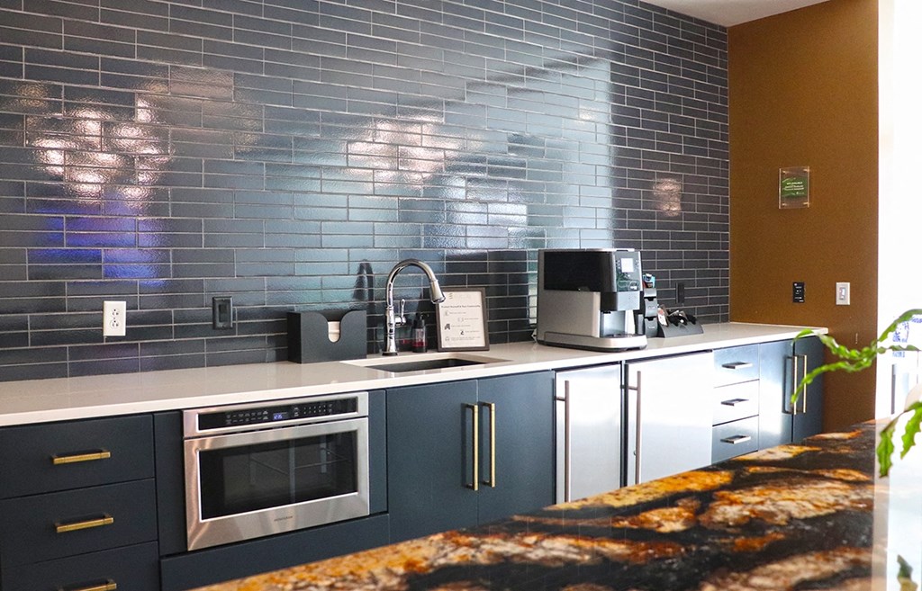 Equipped Kitchen In Clubhouse at The Euclid, St Louis, Missouri