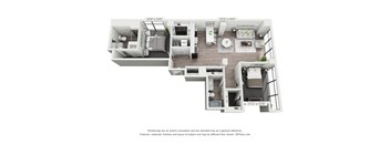 Cityview 201 floorplan 2 bedroom 2 bath at The Euclid, Missouri