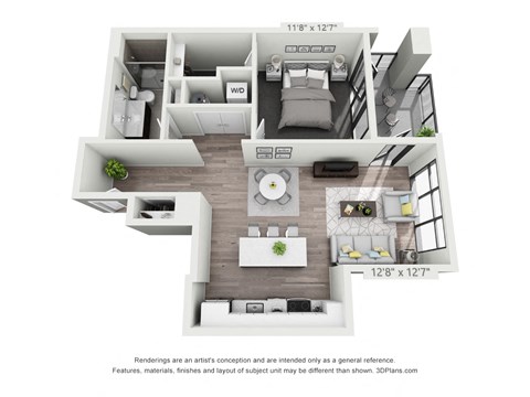 Boyle 1 bed 1 bath G at The Euclid, St Louis, MO, Missouri