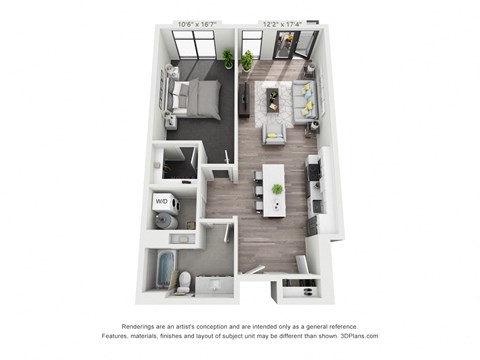 Pershing 1 bed 1 bath F at The Euclid, St Louis, 63108