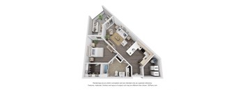 Hunter Floor Plan at The Flats & Terraces at Wildhorse Village, Missouri