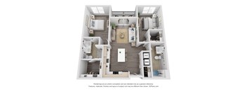 Equestrian Floor Plan at The Flats & Terraces at Wildhorse Village, Chesterfield Missouri