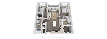 English Floor Plan at The Flats & Terraces at Wildhorse Village, Missouri, 63005