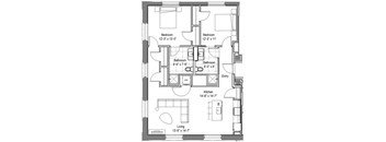 B1 Floor Plan at The Georgian Apartments, St Louis