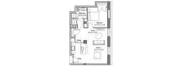 GE Crawford Floor Plan at The Georgian Apartments, St Louis, MO, 63104