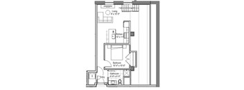 GW 004 Floor Plan at The Georgian Apartments, Missouri, 63104