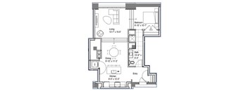 GW 104 Floor Plan at The Georgian Apartments, St Louis