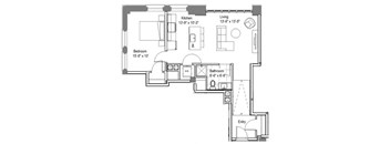 GW Helen Floor Plan at The Georgian Apartments, St Louis, Missouri