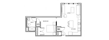 Brunswick Floor Plan at Hibernia Apartments, Missouri, 63139