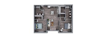 Unit A4 2  Bed   2  Bath   1,136 Sq. Ft. at Heartland View Apartments, Wentzville, Missouri
