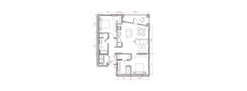 Hanover II - South C1b Floor Plan at Expo at Forest Park, St. Louis, 63112