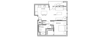 Celadon Floor Plan at Hibernia Apartments, Missouri
