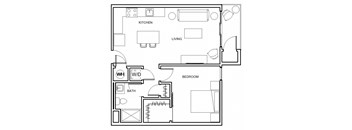 Emerald Floor Plan at Hibernia Apartments, St Louis, MO