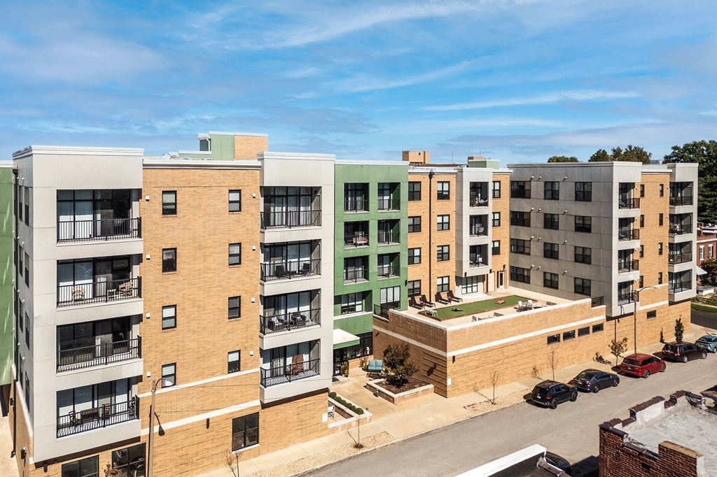 Hibernia building exterior at Hibernia Apartments, St Louis, 63139